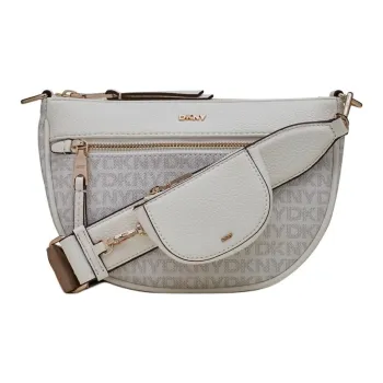 DKNY Polyurethane Decoration Bonded Vinyl Chloride Crossbody Bag Women's White