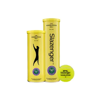 Slazenger CHAMPIONSHIP Tennis Balls Wool, Polyester, Cotton Match Ball Competition Yellow Green