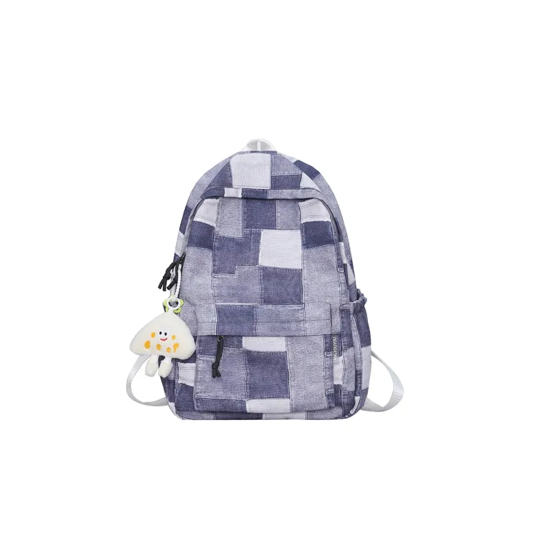 MOK Nylon Backpack Women's Gray/Pink/Khaki/Royal Blue-0