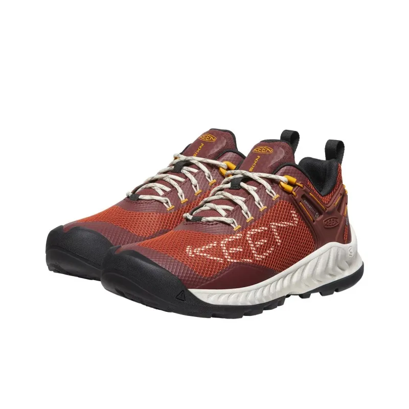 KEEN NXIS EVO Cushioning, Slip Resistant, Waterproof, And Breathable Low Top Hiking Shoes Women's Red-2
