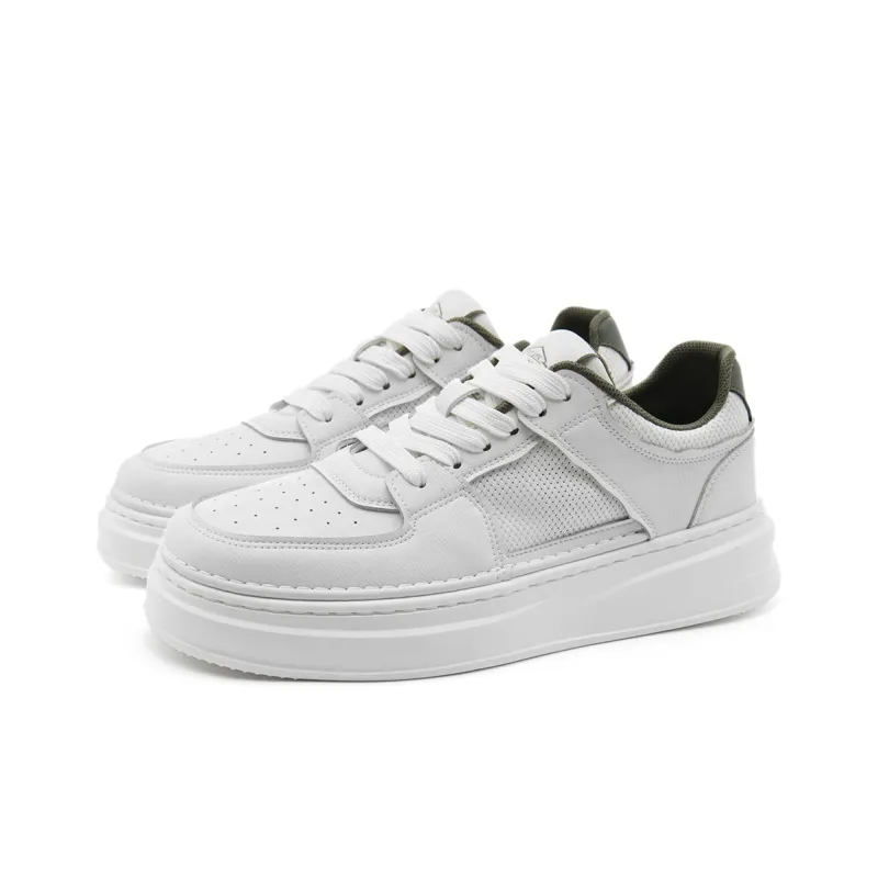 HLA Casual Skateboard Shoes With Perforated Breathable Comfortable Sports Sneakers Men's-1