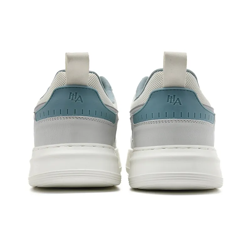 HLA Casual Versatile Lightweight Skateboard Shoes Perforated Breathable Comfortable Sports White Sneakers Men's-3