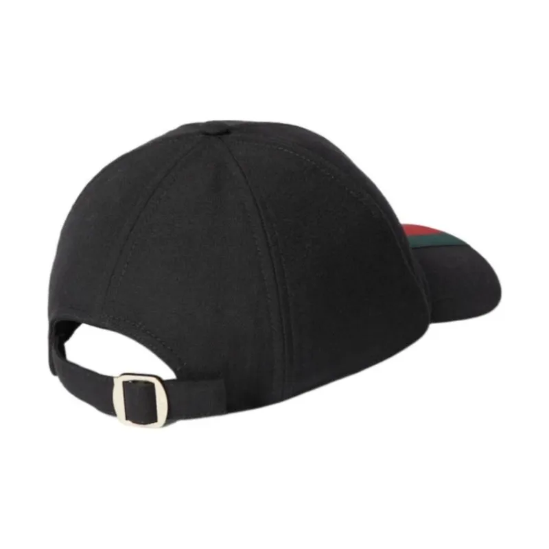 GUCCI Web stripe Canvas Baseball Cap-2