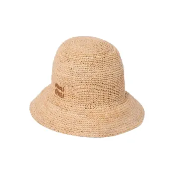 MIU MIU Subject To Official Website Bucket Hats Women's Beige
