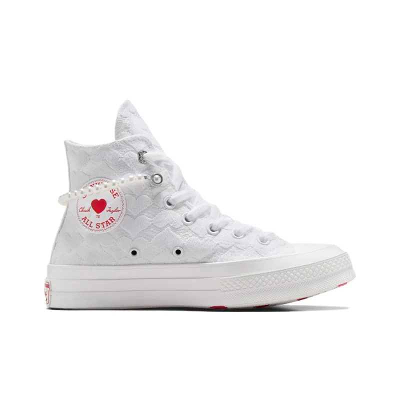 Converse Chuck 70 Anti Slip And Wear Resistant Lightweight High Top Skateboard Shoes Women's White-1