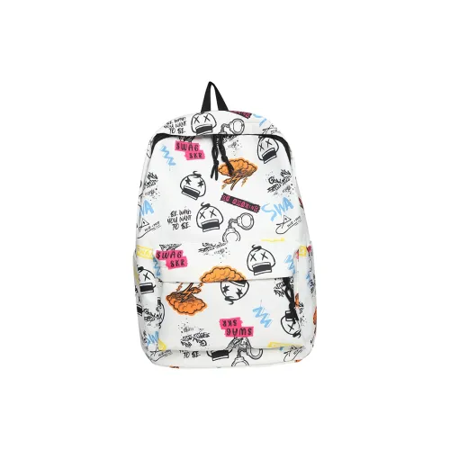GEERDUN Nylon Backpack Regular Unisex Black/White/Gray/Khaki