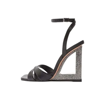 Schutz Phillie Strap Sandals 11cm Women's Black