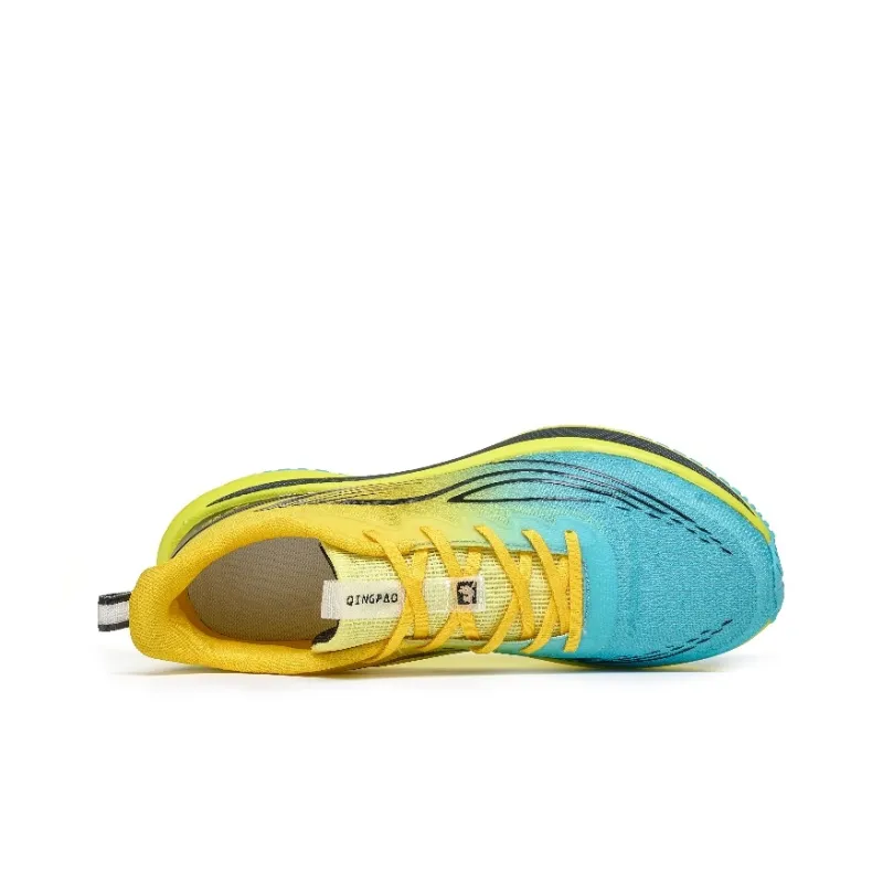 Qing Pao Running Shoes Men Low Top Green-3