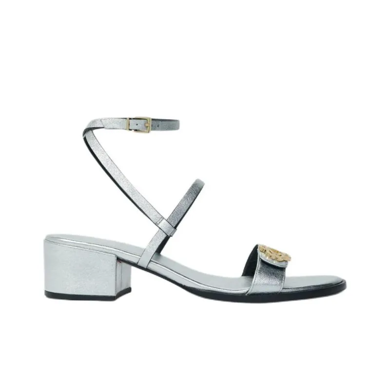 Maje One Strap Sandals Women's Silver-1