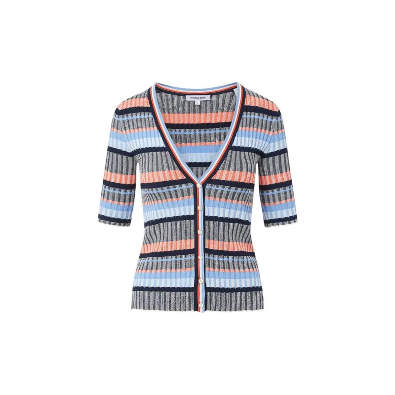 Veronica Beard Calliope Striped Cardigan-0