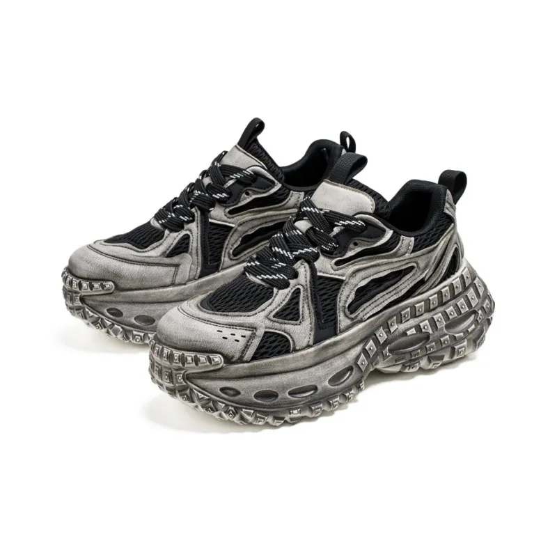 12345 Breathable Lightweight Height Increasing Low-Top Chunky Sneakers Men's-2