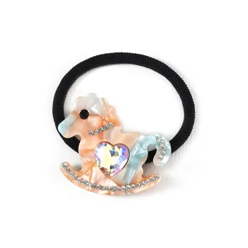 CAROMAY Hair Ties Women's Dazzling Orange Blue/Dazzling White/Dazzle Black