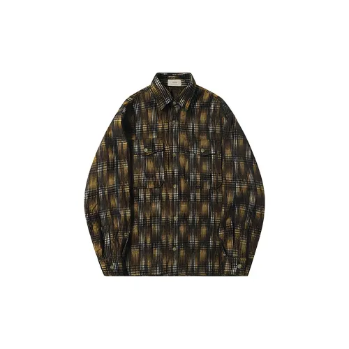 Evi Stub Shirts Men Dry Yellow Grid