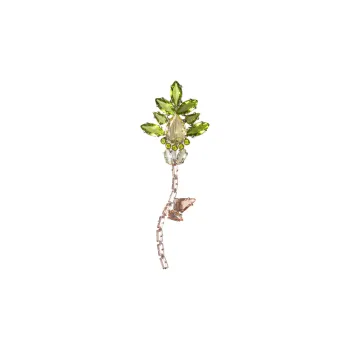 PRADA Crystal Brooches Women's Silver