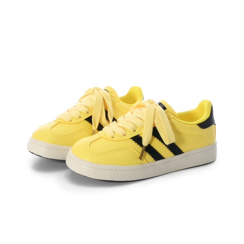 Lovely You German Army Trainers Lightweight Low Top Casual Shoes Women's Yellow-1