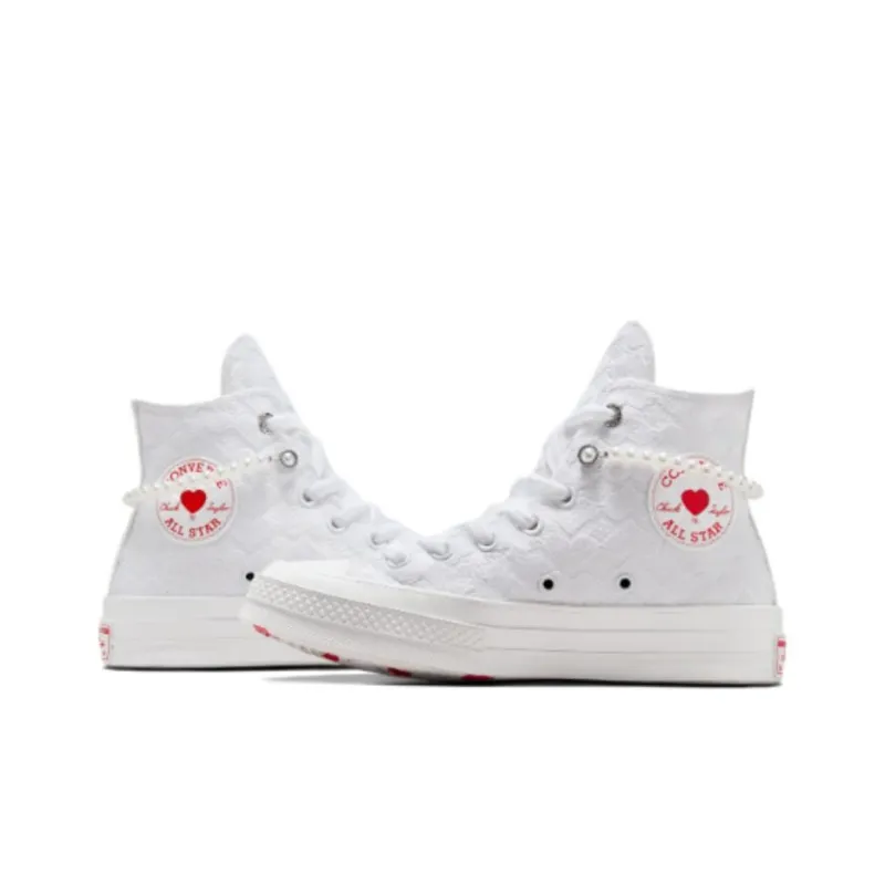 Converse Chuck 70 Anti Slip And Wear Resistant Lightweight High Top Skateboard Shoes Women's White-3