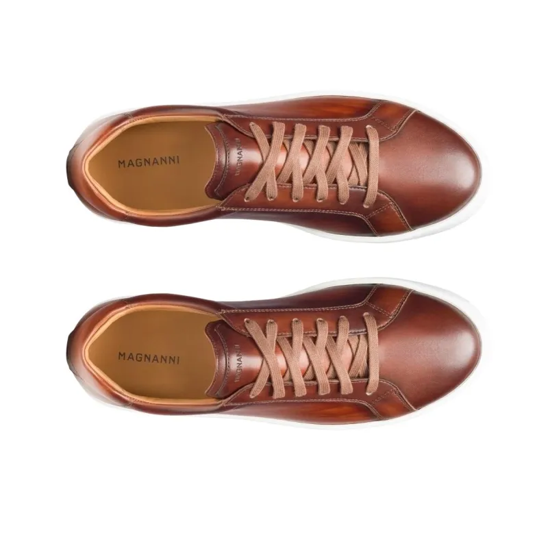 Magnanni Low-Top Skateboard Shoes Men's Brown Red-3