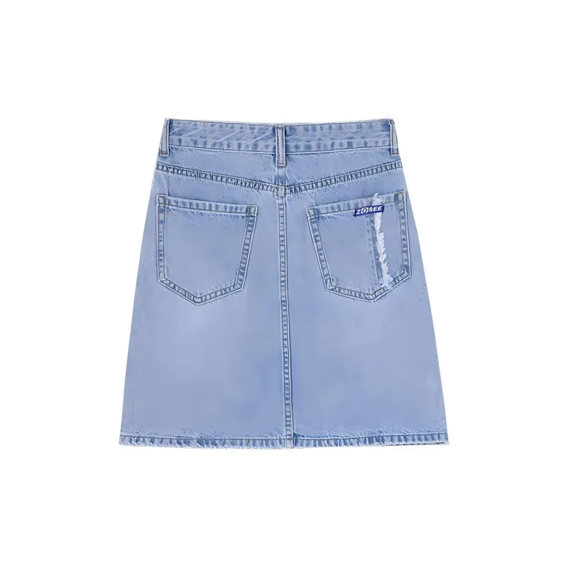 HIPPIEMISS Casual Short Skirts Women's Blue-1