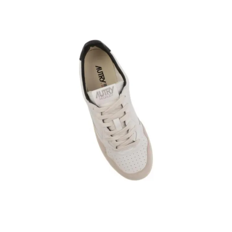 AUTRY Medalist Leather Low Game Set Match! White Black Grey-3