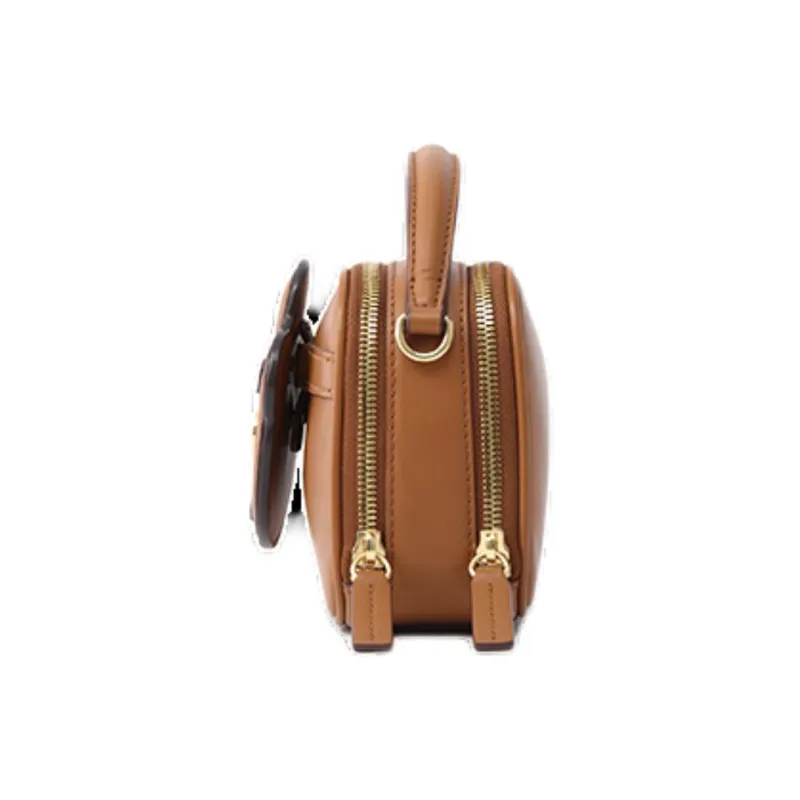 FION Cow Leather Portable Crossbody Bag, Shoulder Bag Women's Brown-4
