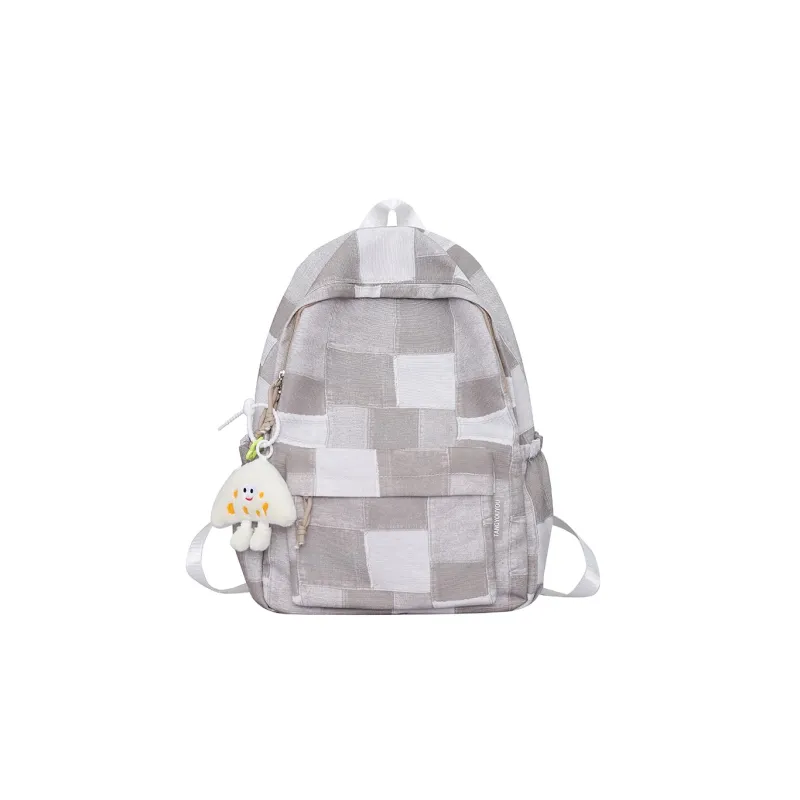 MOK Nylon Backpack Women's Gray/Pink/Khaki/Royal Blue-5