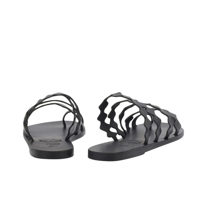 Le Sirenuse Positano x ANCIENT GREEK SANDALS Slide Slippers Women's Black-4