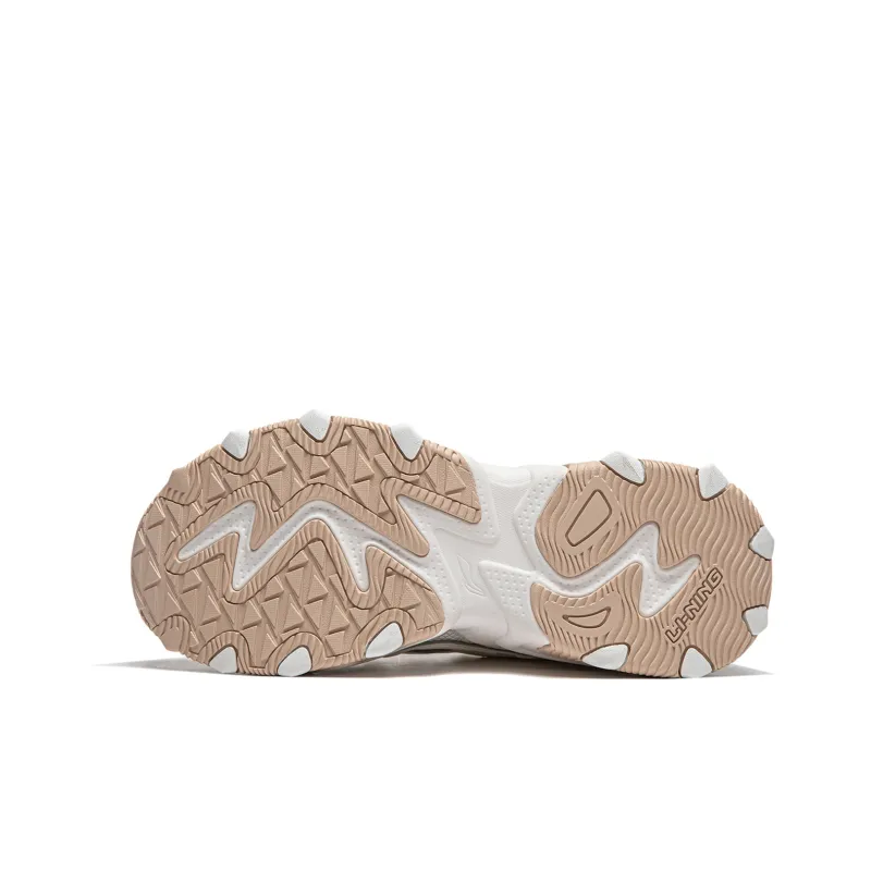 LiNing Cat's Claw Lite 2 Shock Absorbers With Slip Resistant Features Low Top Chunky Sneakers Women's Ivory-4