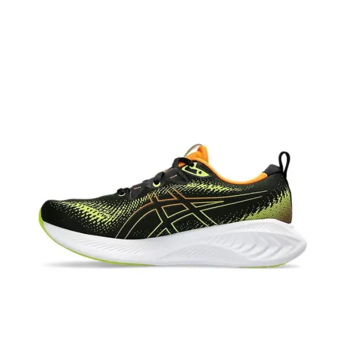 Asics Gel-Cumulus 25 Running Shoes Men Low-Top Black/Neon Yellow