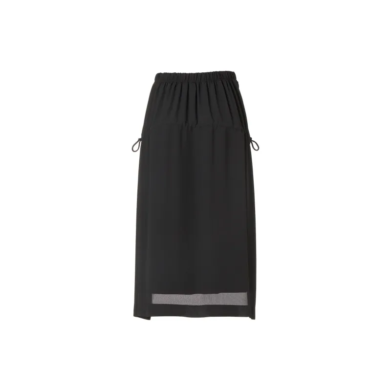 Onitsuka Tiger Ws Skirt Casual Long Skirt Women's Black-1