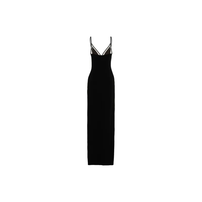 DAVID KOMA Slit-detail Column Gown-1