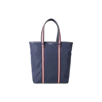BALLY Fabric With Leather Tote Bag, Shopping Bag, Handbag Men's Midnight Blue