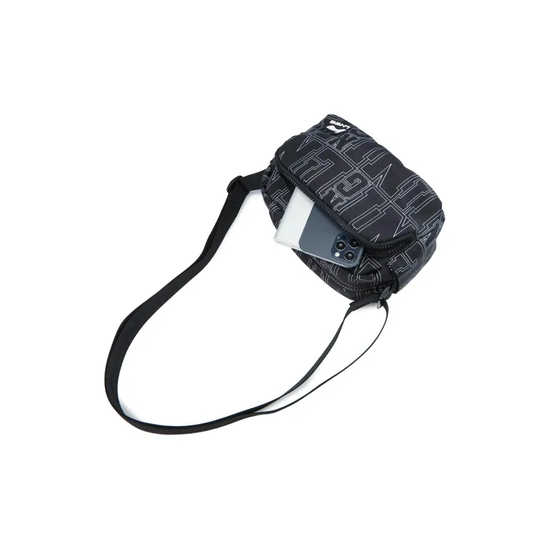 LiNing Polyester Shoulder Bag, Crossbody Bag Unisex Black All Over Print-4