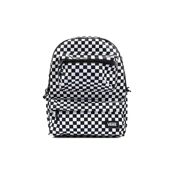 Vans Polyester Backpack Regular Unisex Black White Plaid