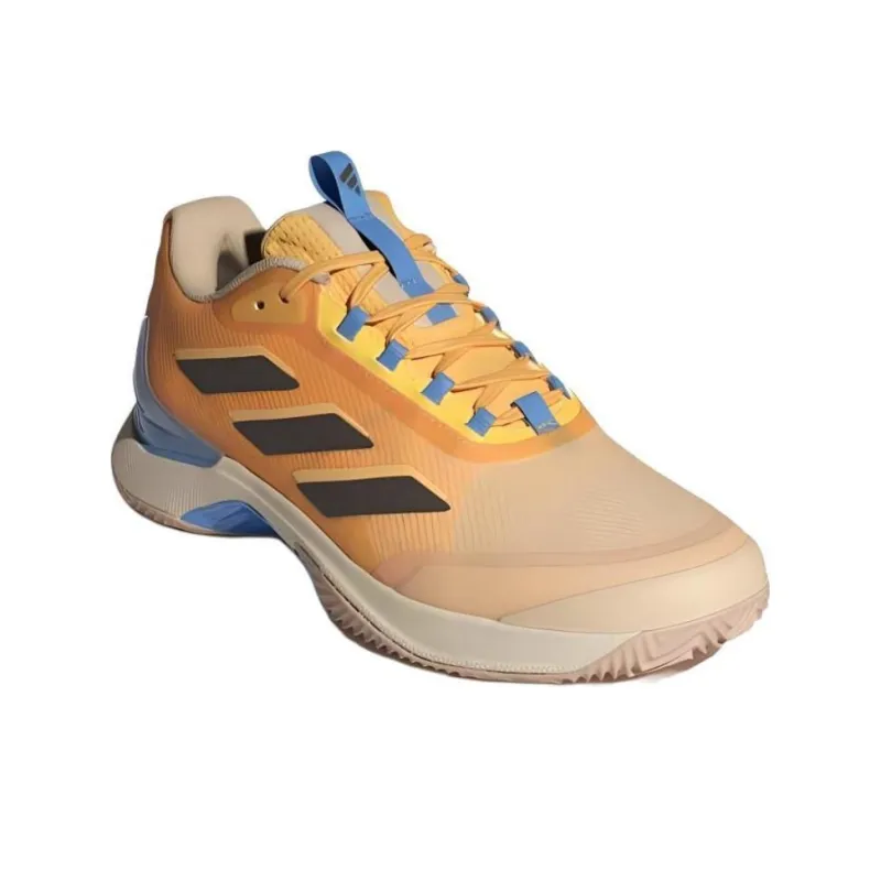 Adidas Avacourt Tennis Abbacoat 2 Slip Resistant Low Top Tennis Shoes Women's Yellow Black Blue-2