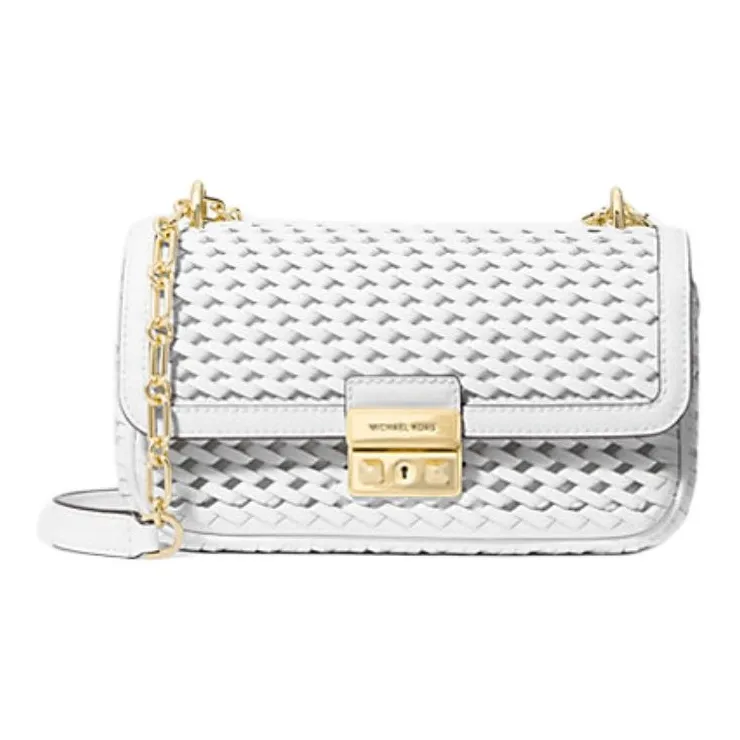 MICHAEL KORS Leather Portable Crossbody Bag, Shoulder Bag Women's Optical White-0