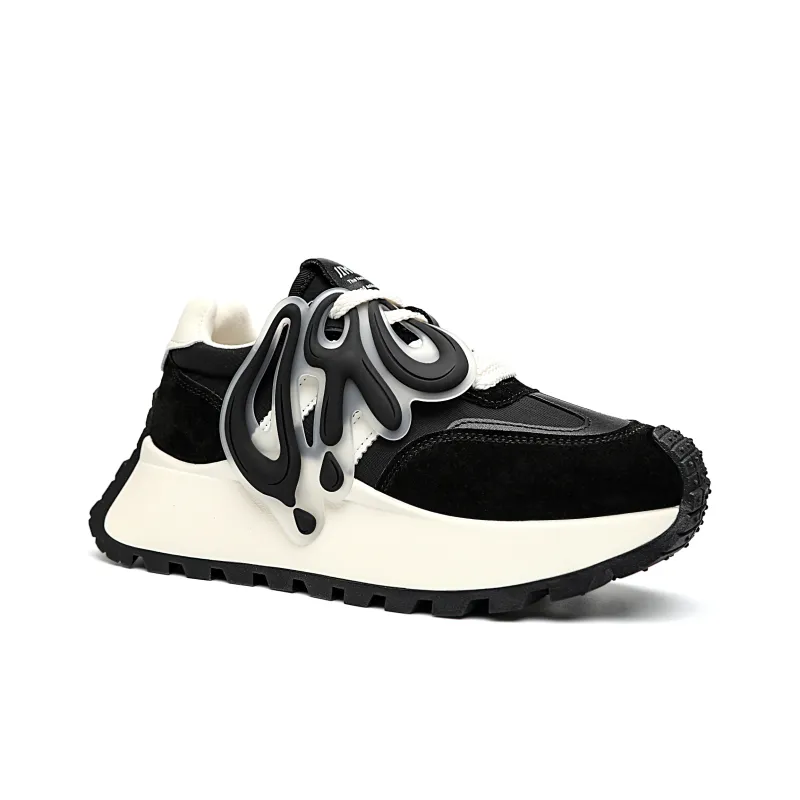 ORD Cushioning Anti Slip Wear Resistant Breathable Lightweight Height Increasing Casual Shoes Women's Black-2