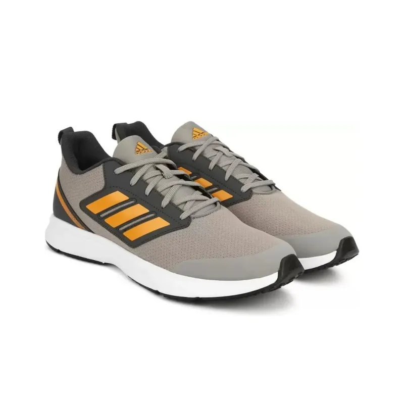 Adidas Stunicon Anti-Slip And Wear-Resistant Breathable Low-Top Running Shoes Men's Gray Yellow-2