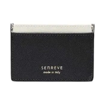 SENREVE Full Grain Italy Version Leather Card Holder Women's Black