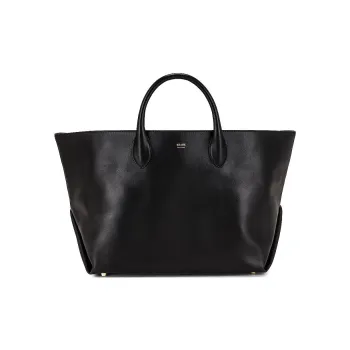 KHAITE Calfskin Tote Bag Shopping Bag Handbag Women's Black