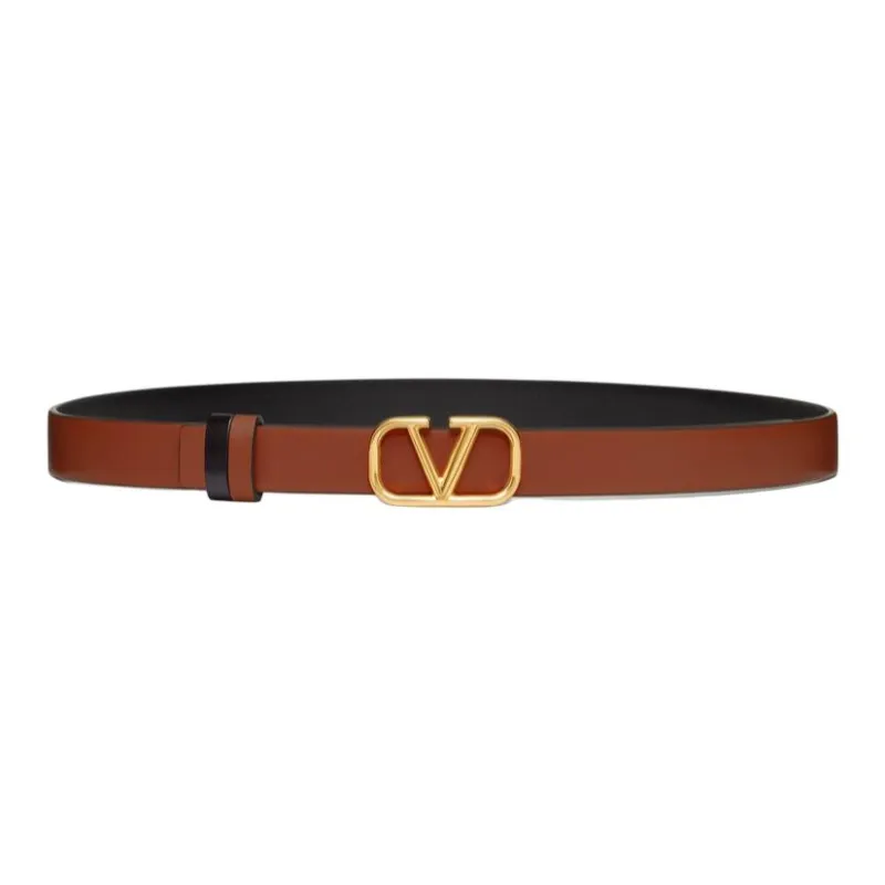Valentino Cow Leather Belts Women's Brown 2cm-1