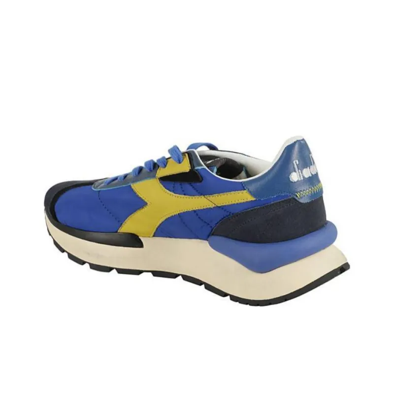 Diadora Heritage Anti-Slip Wear-Resistant Low-Top Casual Running Shoes Men's Blue Black White-3