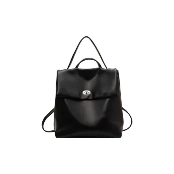 Carksky PU Backpack Unisex Black/Silver
