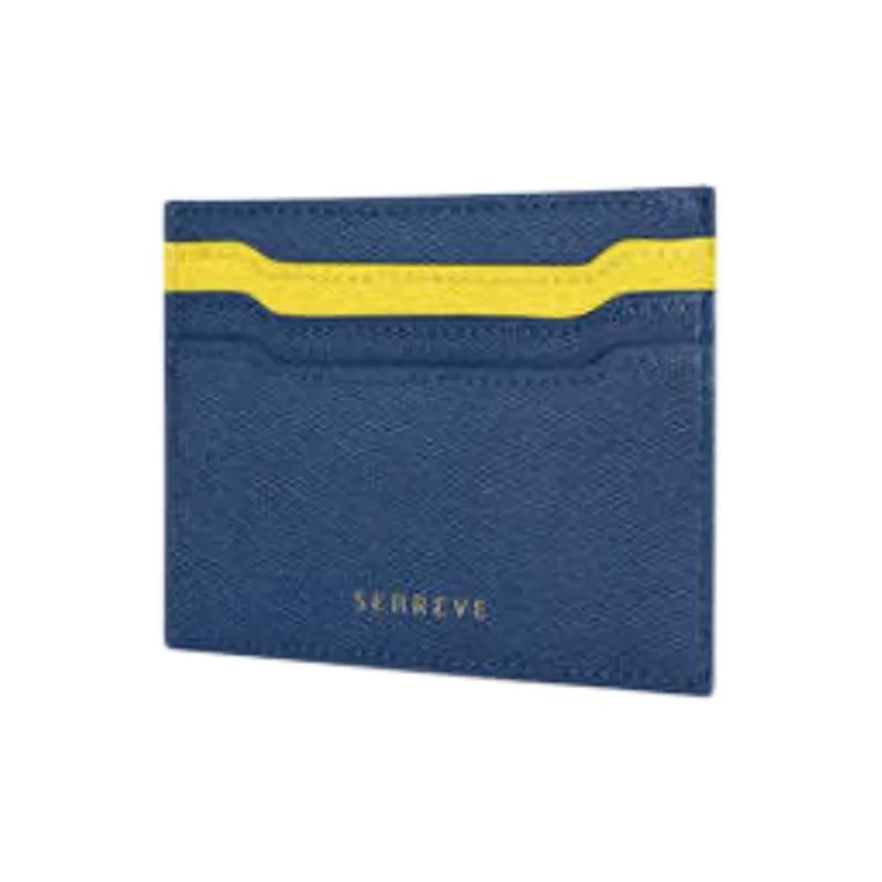 SENREVE Grained Leather With Genuine Leather Card Holder Women's Ocean Blue With Gold Accents-1