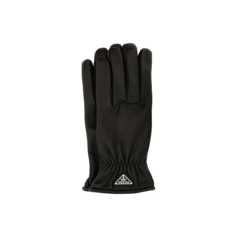 PRADA Triangle Logo Pull On Gloves-0