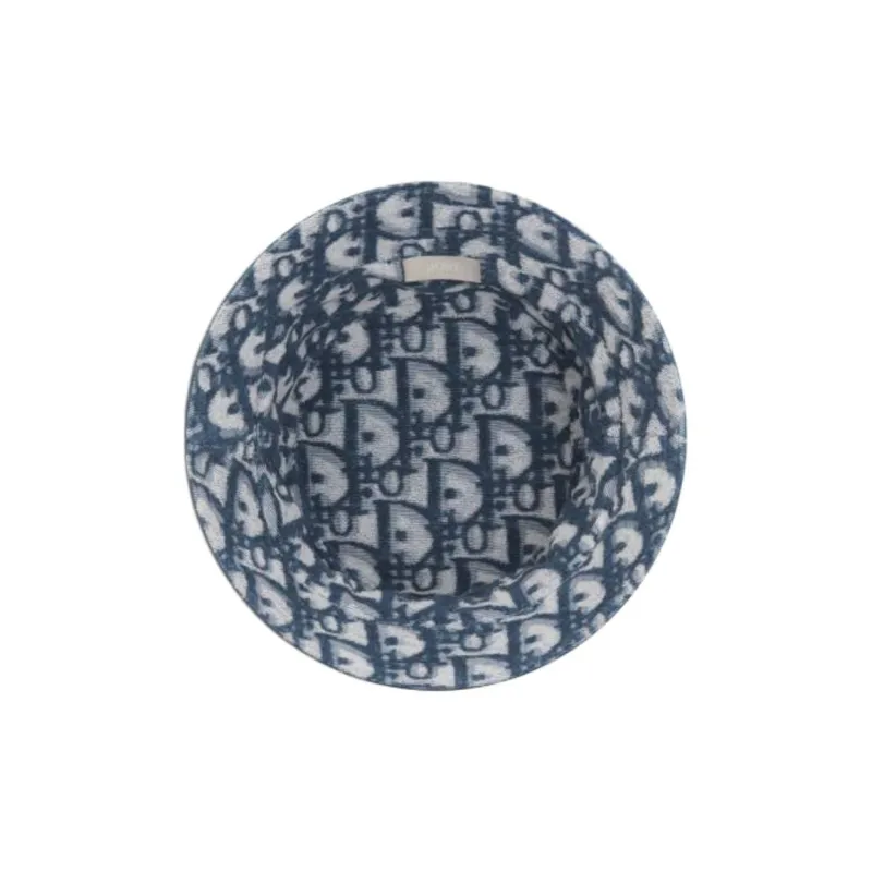 DIOR Cotton Bucket Hats Men's Blue-2
