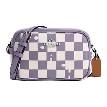 COACH Jamie Canvas With Leather Camera Bag Shoulder Bag Crossbody Bag Mini Women's Light Purple & White