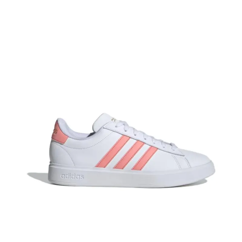 Adidas Grand Court Cloudfoam Lifestyle Court Comfort Cloud White Semi Pink Spark Gold Metallic Women's-1