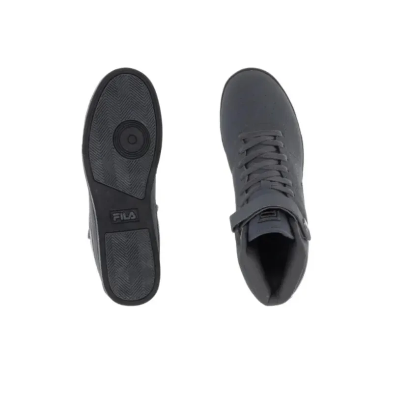 FILA Vulc 13 Cushioning Wear-Resistant Mid-Top Skateboard Shoes Men's Gray-4
