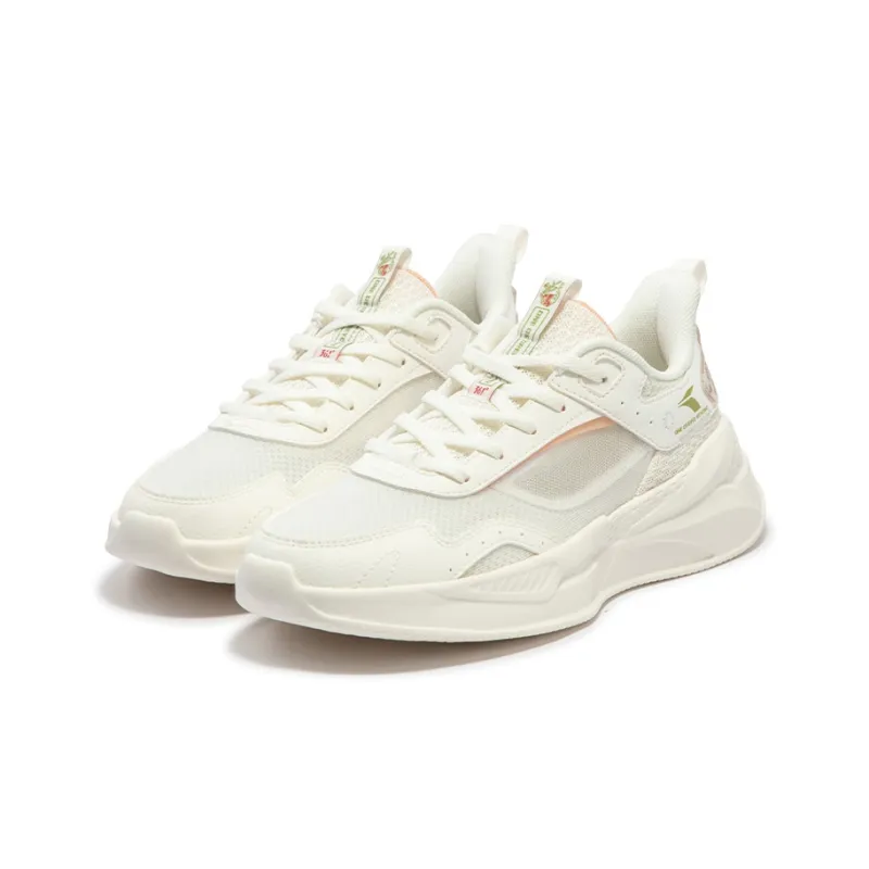 361° Lightweight Comfort Anti-Slip And Wear-Resistant Breathable Low-Top Casual Shoes Women's Peach Pink Sand-2