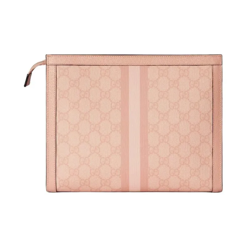 GUCCI Supreme Canvas Clutch Regular Women's Dark Pink-6